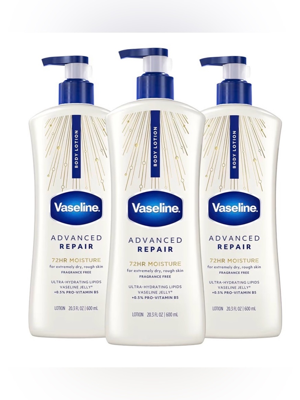 Vaseline Advanced Repair Body Lotion - 3 Pack (NEW)